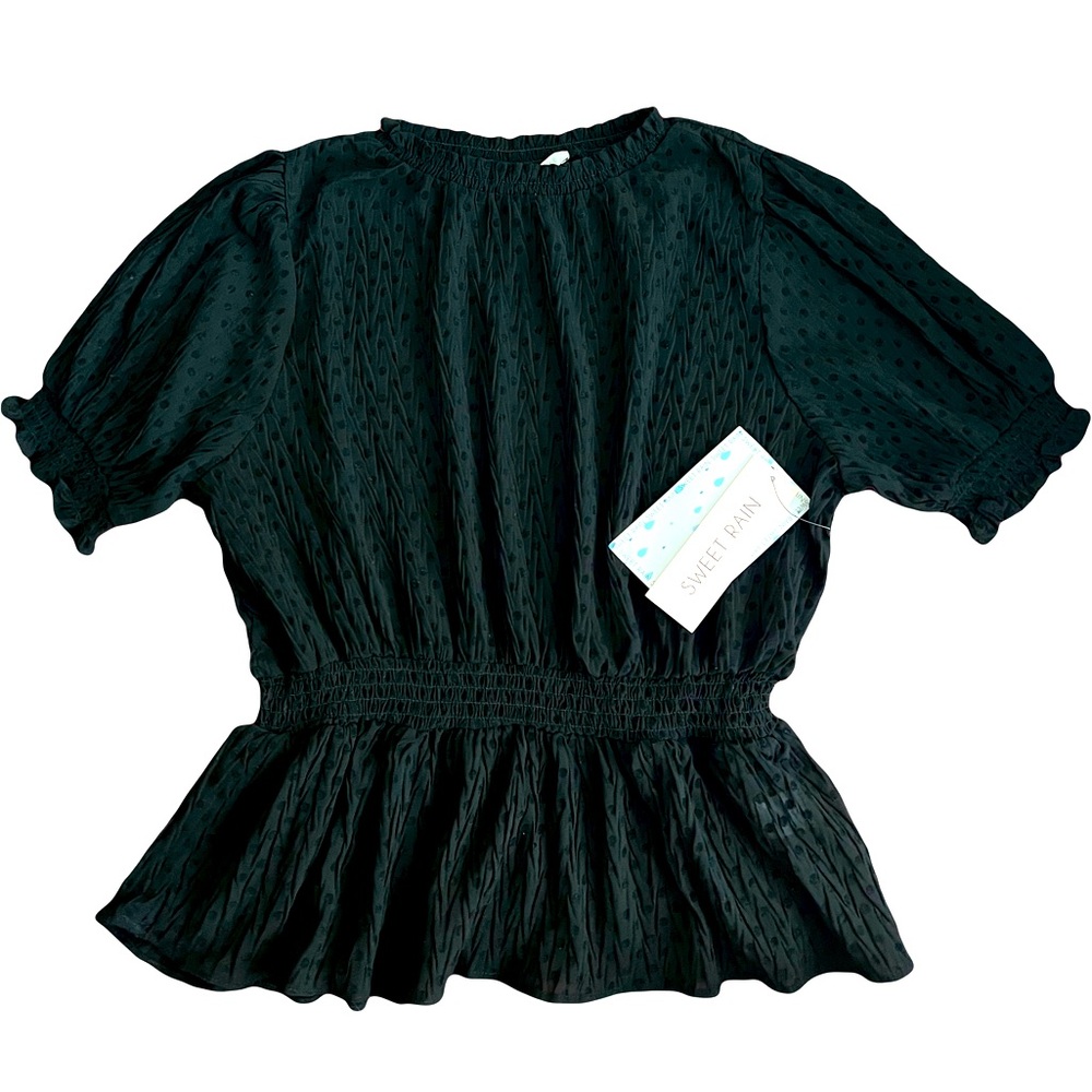NWT Women’s Size Large Black Blouse by Sweet Rain